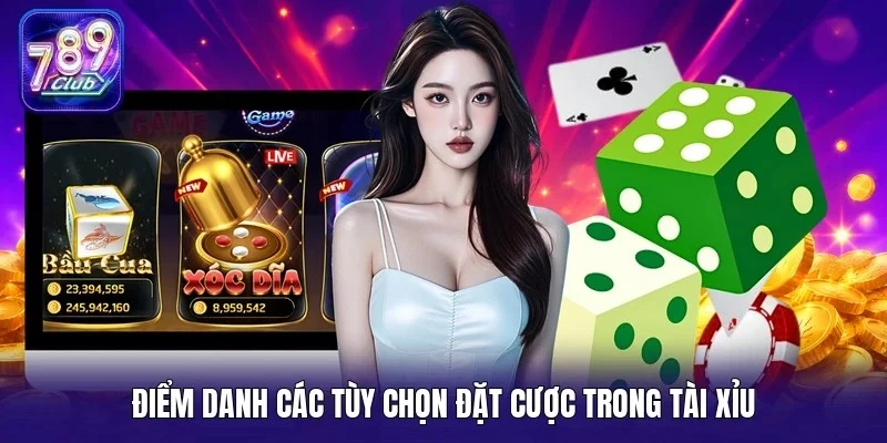 Điểm danh các tùy chọn đặt cược trong tài xỉu