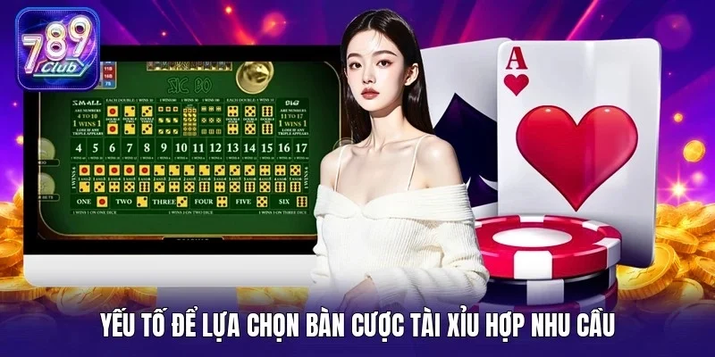 Yếu tố để lựa chọn bàn cược tài xỉu hợp nhu cầu
